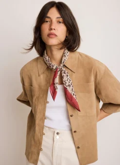 Online Allison Leopard Print Neck Scarf Scarves