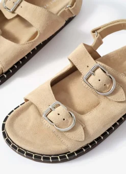 Aria Suede Double Buckle Sandals Sandals