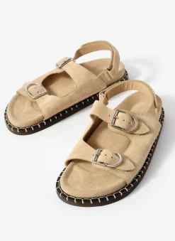 Aria Suede Double Buckle Sandals Sandals