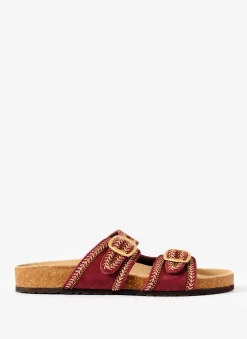 Discount Ava Suede Beaded Sandals Sandals