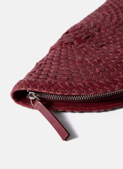 Outlet Bea Leather Woven Clutch Bags