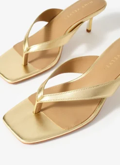 Outlet Betty Leather Flip Flop Heels Heels|Heels