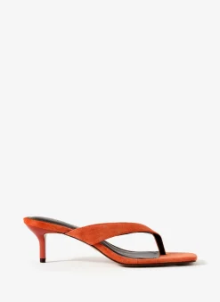 Hot Betty Suede Flip Flop Heels Heels|Heels