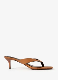 Discount Betty Leather Flip Flop Heels Heels|Heels