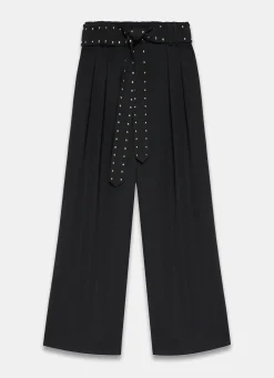 Hot Belted Wide Trousers Wide Leg Trousers|Trousers