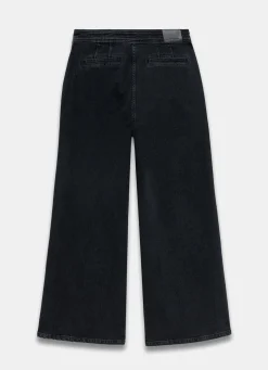 Hot Button Detail Wide Jeans Jeans|Wide Leg Jeans