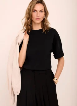 Online Cotton Seam Detail T-shirt All Tops|Tops