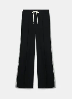 Best Crochet Side Stripe Wide Trousers Wide Leg Trousers|Trousers