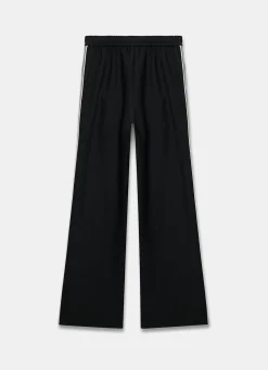 Best Crochet Side Stripe Wide Trousers Wide Leg Trousers|Trousers