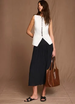 New Drop Waist Crinkle Midi Skirt Midi Skirts|Skirts