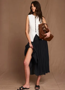 New Drop Waist Crinkle Midi Skirt Midi Skirts|Skirts