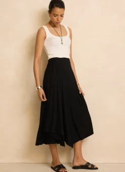 New Jersey Asymmetric Skirt Midi Skirts|Skirts