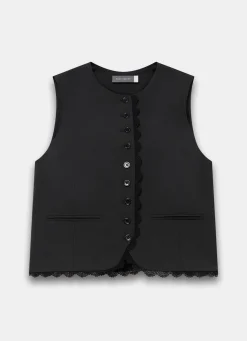 Sale Lace Trim Waistcoat Waistcoats