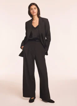 Best Lace Trim Wide Trousers Wide Leg Trousers|Trousers