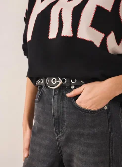 Discount Leather Eyelet Belt Belts