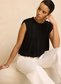 Best Pleated Bubble Hem Top All Tops|Tops