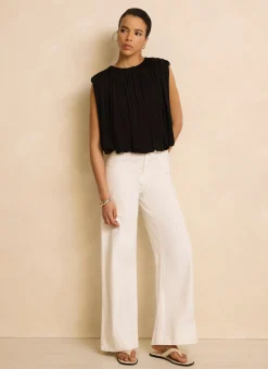 Best Pleated Bubble Hem Top All Tops|Tops
