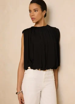Best Pleated Bubble Hem Top All Tops|Tops
