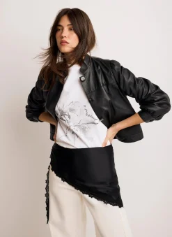 Outlet Satin Lace Trim Scarf Scarves