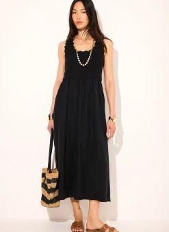 Best Scallop Trim Midi Dress Summer Dresses|Midi Dresses