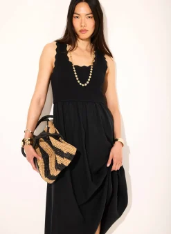 Best Scallop Trim Midi Dress Summer Dresses|Midi Dresses