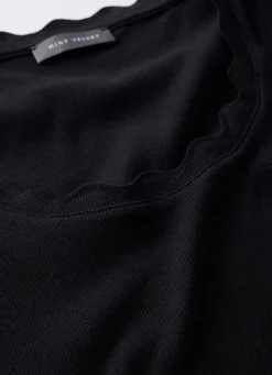 Discount Scallop Trim Vest Top T-Shirts|T-Shirts