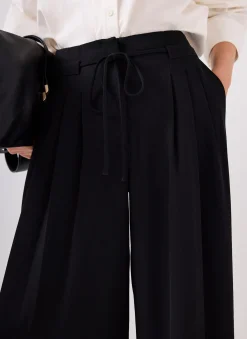 Discount Tie Detail Wide Trousers Wide Leg Trousers|Trousers