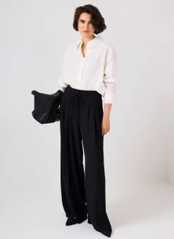 Discount Tie Detail Wide Trousers Wide Leg Trousers|Trousers