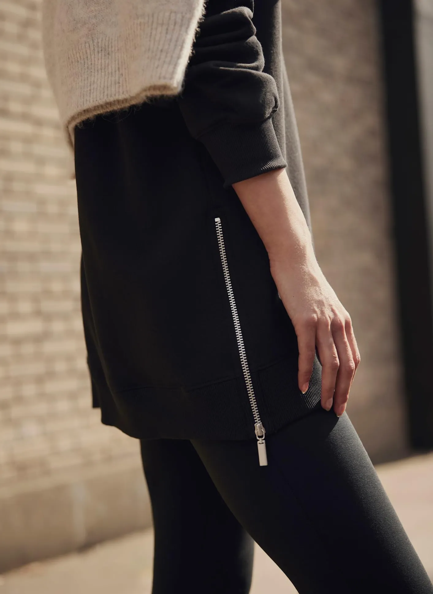 Zip Longline Sweatshirt Sweatshirts|Sweatshirts