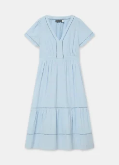 Cotton Cheesecloth Midi Dress Summer Dresses|Midi Dresses