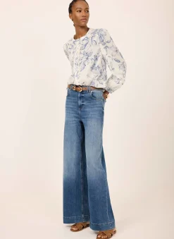 Hot Cotton Floral Print Blouse Shirts & Blouses|All Tops