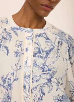 Hot Cotton Floral Print Blouse Shirts & Blouses|All Tops