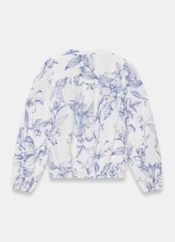 Hot Cotton Floral Print Blouse Shirts & Blouses|All Tops