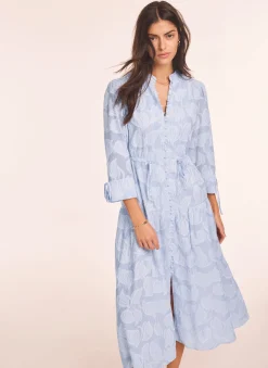 Online Cotton Floral Shirt Midi Dress Summer Dresses|Midi Dresses