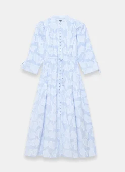 Online Cotton Floral Shirt Midi Dress Summer Dresses|Midi Dresses
