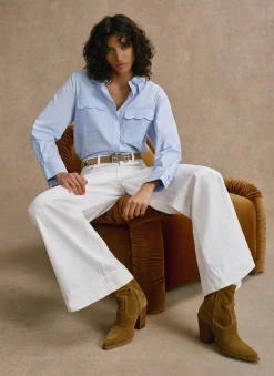 Hot Cotton Scallop Detail Shirt Shirts & Blouses