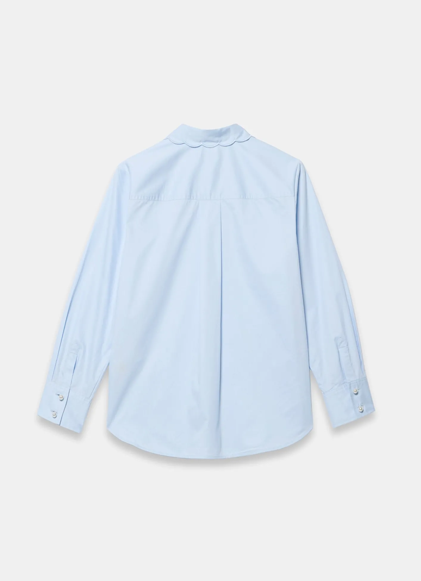 Hot Cotton Scallop Detail Shirt Shirts & Blouses