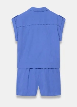 Clearance Cotton Shirt And Shorts Set Shorts|Trousers