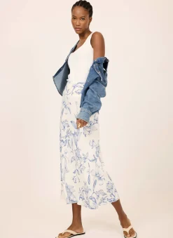 Clearance Floral Print Slip Skirt Maxi Skirts|Skirts