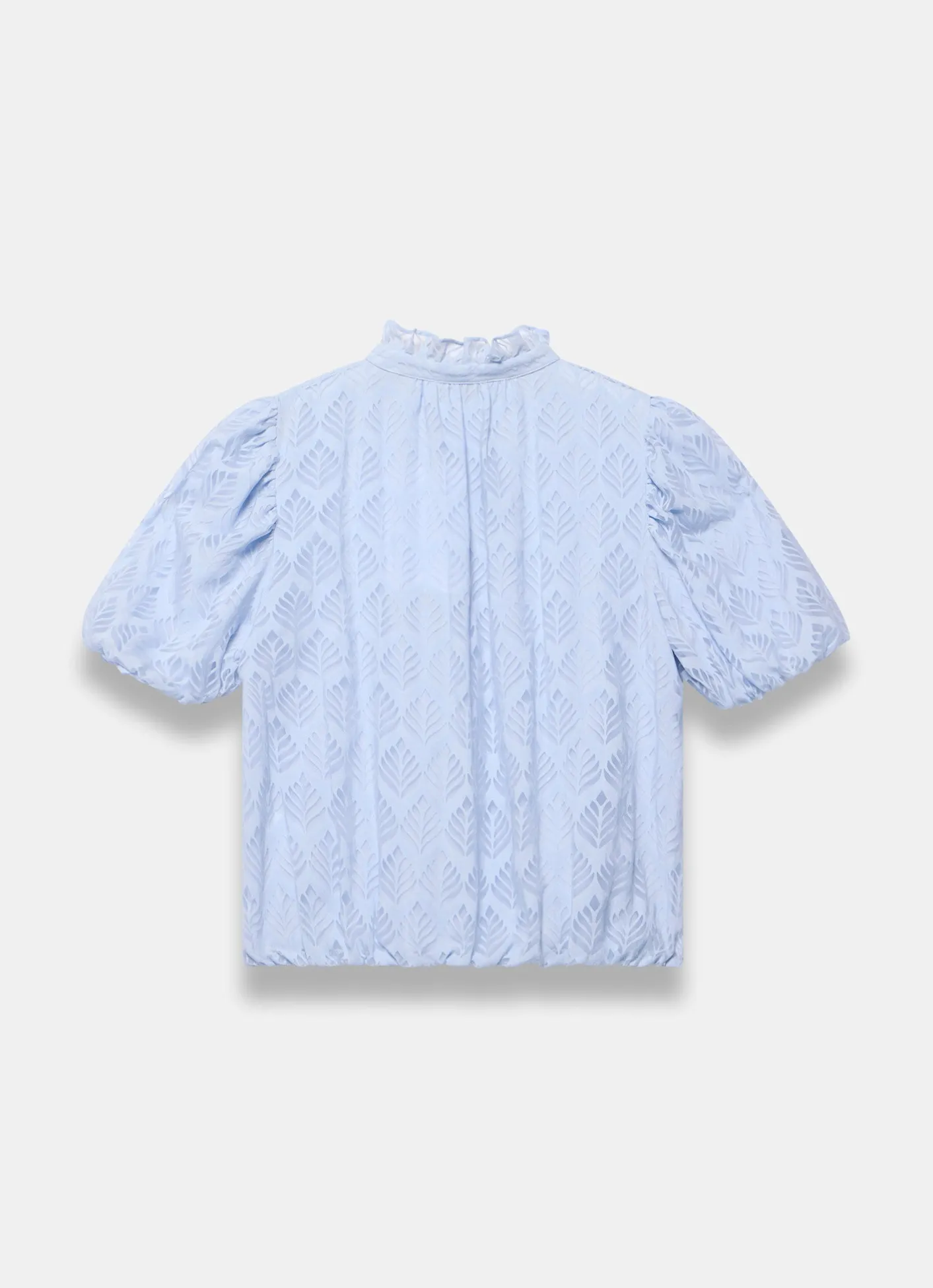 Jacquard Ruffle Blouse All Tops|Tops