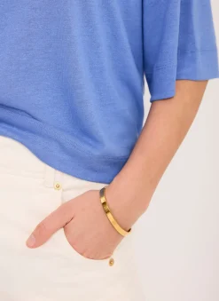 Online Linen Blend Boxy T-Shirt T-Shirts|T-Shirts