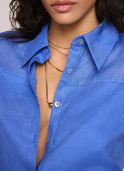 Online Linen Blend Shirt Shirts & Blouses
