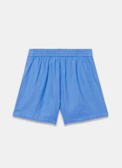 Online Linen Scallop Hem Shorts Shorts|Trousers