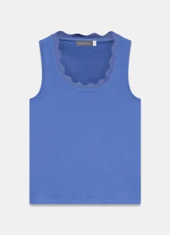 Best Scallop Trim Vest Top T-Shirts|T-Shirts