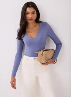 Clearance V-Neck Layering Top Essentials