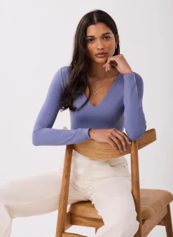Clearance V-Neck Layering Top Essentials