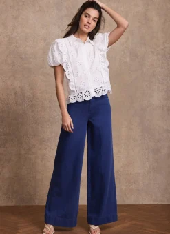Hot Washed Refined Wide Jeans Jeans|Wide Leg Jeans