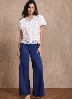 Hot Washed Refined Wide Jeans Jeans|Wide Leg Jeans