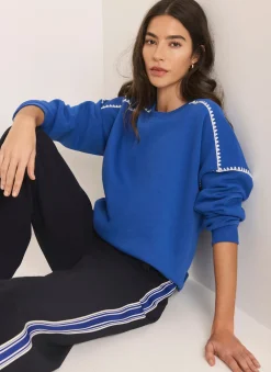Whipstitch Detail Sweatshirt Sweatshirts|Sweatshirts