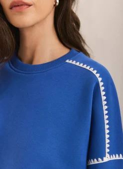 Whipstitch Detail Sweatshirt Sweatshirts|Sweatshirts